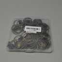 42 Pack Curtain Rings with Clips 1.26" Interior Diameter,Metal Drapery Ring with Clips Compatible with up to 1 inch Drapery Rod,Strong Vintage Decorative Rustproof Drapery Ring with Hooks(Bronze)