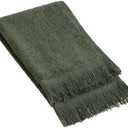 The Holy South - Fringed Reversible Fingertip Hand Towel (Size 11" W x 18" L) Terry Cotton Washcloth Set for Face and Bathroom use. (3, Forest Green)