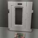 Clear Acrylic Dog Playpen Indoor, Puppy Cat Small Pet Play Pen, Easy Assemble & Disassemble Sturdy Plastic Dog Fence with Heavy Duty Door Lock (24In H, 10PCS), White