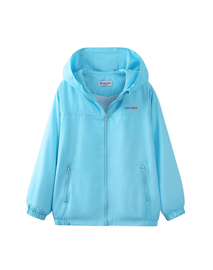 WELAKEN Lightweight Jacket for Girls Kids & Toddler II Girls' Print Water-Resistant Jacket
