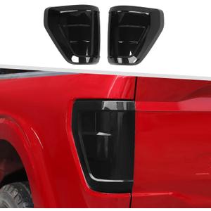 Jimen Fit for Ford F150 2021-2024, 2PCS Smoked Taillight Tint Rear Tail Light Cover Trim