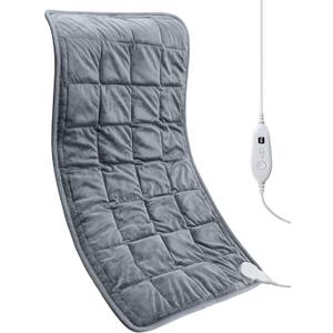 Weighted Heating Pad 17''x 33" XXXL Electric Heating Pad for Back Pain Relief, 5LBS with 6 Heat Settings 2H Auto-Off Heat Pad for Shoulder Arms Legs Cramps Washable