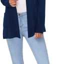 ULTRANICE Cardigan Sweaters Womens Fashion 2025 Spring Lightweight Long Sleeve Casual Tops Clothes Outfits with Pockets (Blue, S)