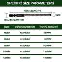 JOERIC 10PCS Black Masonry Drill Bits, Concrete Drill Bit Ceramic Tile Drill Bit Set Tungsten Carbide Tipped Ceramic Tile Drill Bits for Concrete Brick Glass Plastic and Wood5-12mm