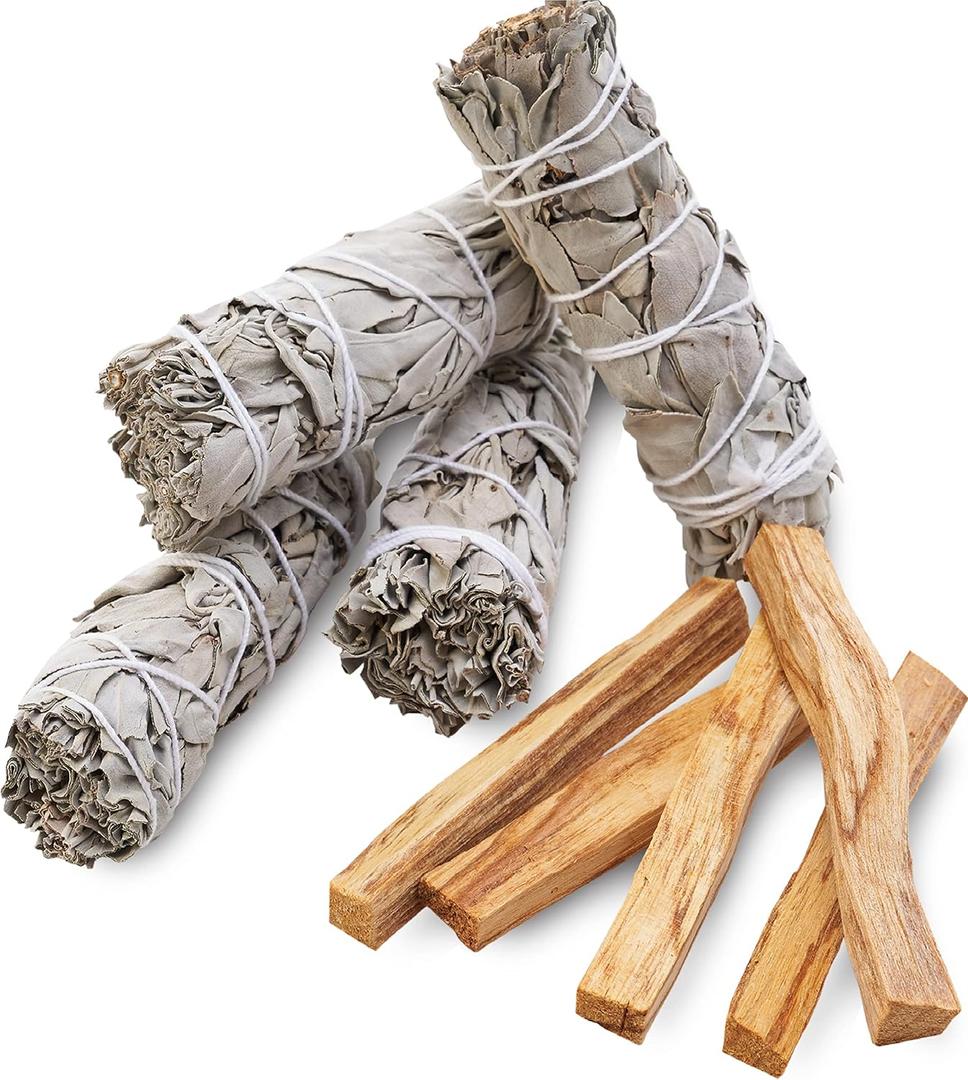 Smudge Kit Refill - White Sage & Palo Santo for Smudging, Healing, Purifying, Meditating & Incense