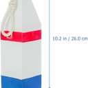 BESTOYARD Fishing Marker Buoys Floating Fish Label Ornament 2.75X2.75X10.23 Inch Nautical Buoy Decor for Mediterranean Style Wall and Window Hanging Beach Theme Home Decoration