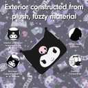 Sonix x Sanrio Plush Tech Sleeve | 14 inch Fuzzy Laptop Computer and iPad Tablet Carrying Case Cover, Protective Travel Bag | Black 13" - 14" | Kuromi