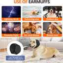 Dog Ear Cover for Medium, Large Dogs, Noise Protection Ear Muffs for Pets, Dog Anxiety Relief Calming Band (Small, Grey)