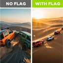 10ft High-Visibility Safety Flag with Reflective Strips & Quick-Connect Base - Heavy-Duty ATV/UTV Sand Flag for Off-Roading, Dune Buggies, Beach Riding - Durable Outdoor Safety Accessory for Dunes & Desert (Easy Install)