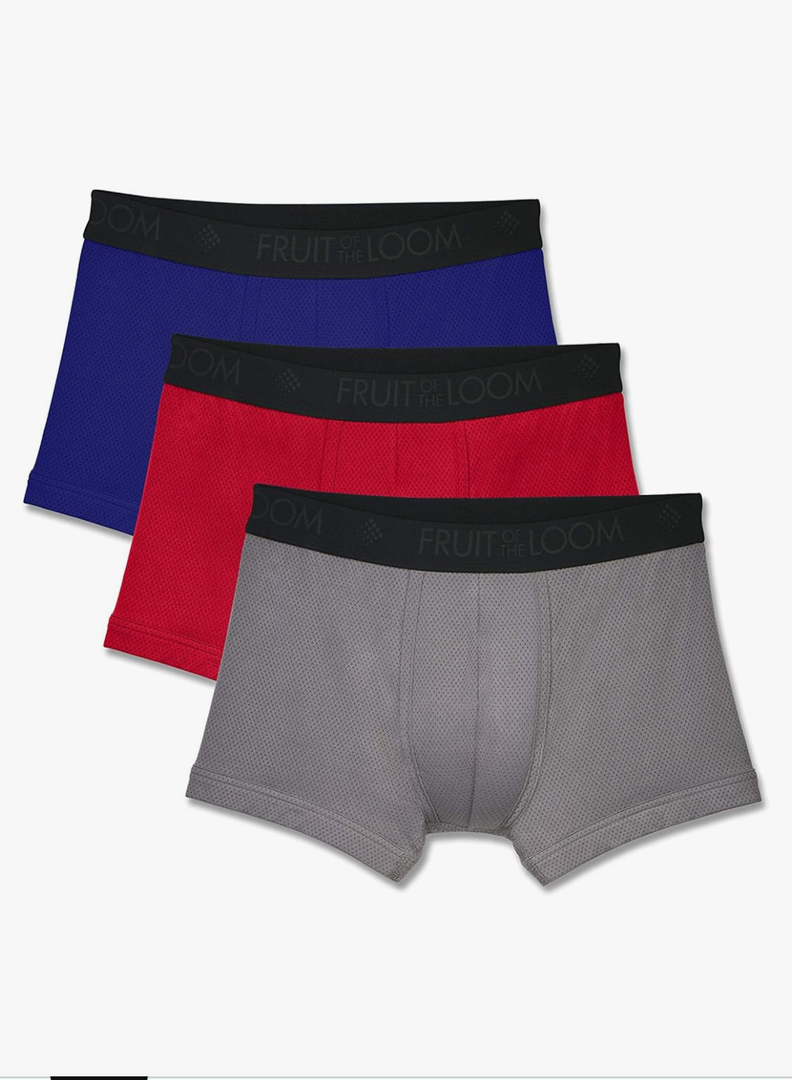 Fruit of the Loom Men's Trunks, Short Leg Boxer Briefs, Size XL 40-42 in, 6 Boxes Briefs