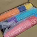 YOUKE OLA 72 Pack Glitter Plastic Cups with Lid and Straw, 24 oz Bulk Reusable Cup for Coffee Cup for Adult Birthday Party (Mix Color)