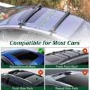 43" Universal Car Roof Rack, Adjustable Aluminum Roof Rack Cross Bars with Anti-Theft Lock for Most Vehicle Without Roof Side Rail, 165LBS Loading Capacity