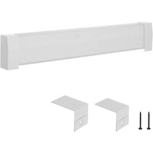VEVOR Baseboard Heater Covers, Premium Series 4 ft Standard Electric Heating Unit Front Cover for Home Improvement, Heavy-duty Steel, Easy Installation for Bedroom Replacing Old Cover, White
