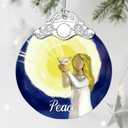 Stained Glass Ornament, Peace Angel Christmas Ornaments, Christmas Decorations for Tree, Holiday Ornament, Holiday Party Gifts, Gift Ideas & Xmas Gift - Peace Angel