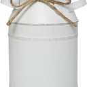 Rustic Shabby Chic Vase, White Small Vintage Metal Milk Can Vase Pitcher Wedding Decorative Flower Vase Farmhouse Home Decor