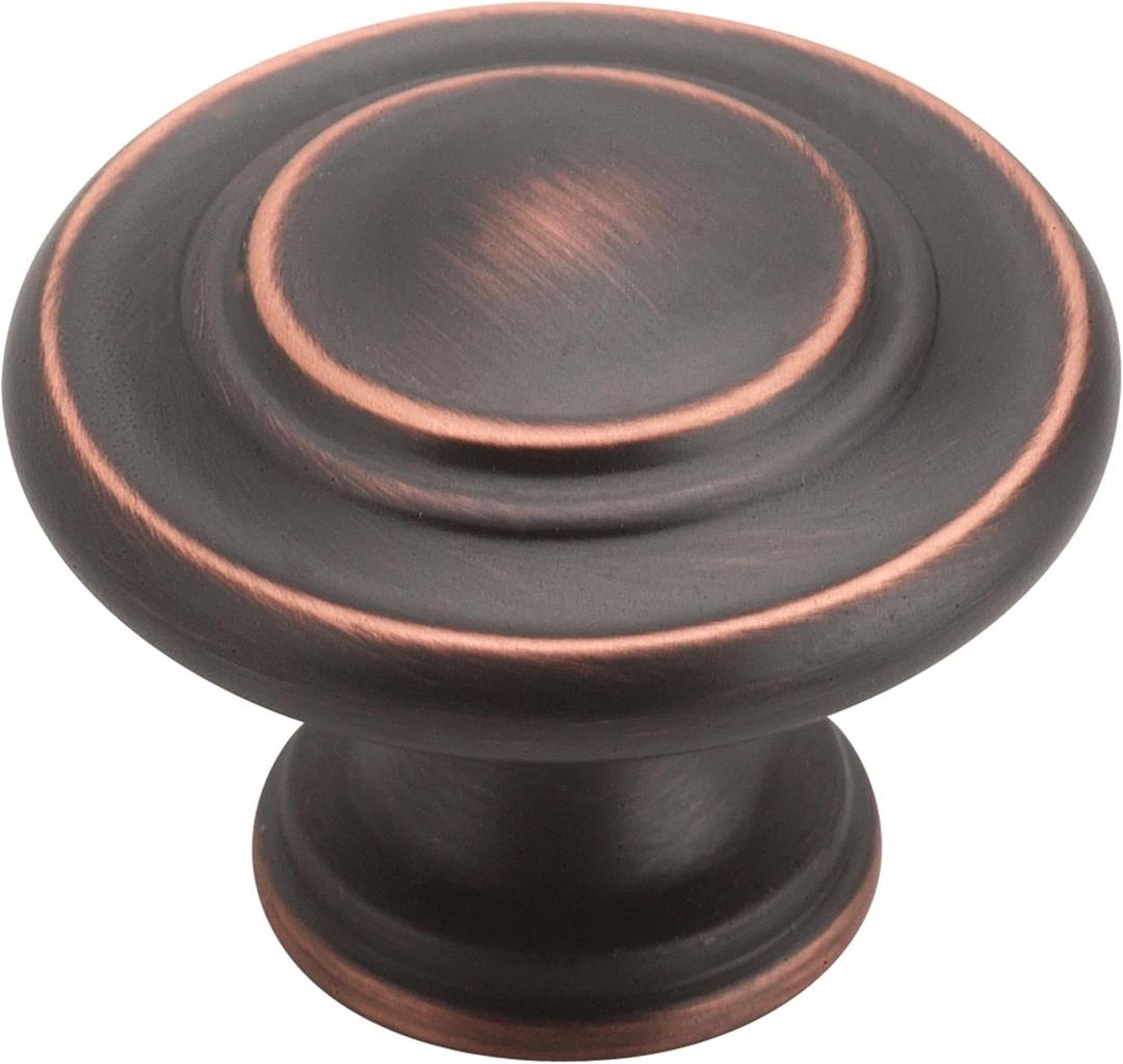 Amerock | Cabinet Knob | Oil Rubbed Bronze | 1-5/16 inch (33 mm) Diameter | Inspirations | 10 Pack | Drawer Knob | Cabinet Hardware