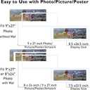 JCJMY 9x27 Picture Frame with 8x24 Mat, Display Photo 8x24 with Mat or 9 x 27 Without Mat, Wall Hanging Large 9 by 27 Poster Frame with Plexiglass, White