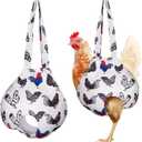 Paterr 2 Pack Chicken Holder Bag, Chicken Carrier Sling Catching Hand Bag Hen Sling with Handle Farm Supplies for Hen Rooster Transport Traveling Hiking Driving(11.8 x 11.8 Inch) (White)