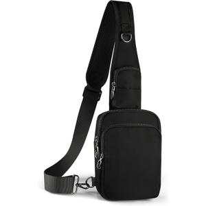 VADOO Sling Bag, Crossbody Bag with Zipper Lock, RFID Blocking & Water Resistant for Men and Women