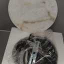 1-Light Black Modern Wall Sconces for Bedroom, Round Sconce Wall Light Fixture for Bathroom, Alabaster Sconce Lighting for Living Room, 1 Pack