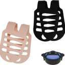 2Pcs Black & Pink Universal Pot Lid Securing Straps, Pot Lid Accessories and Tools, Pots Lids Holders, Heat-Resistant and Spill-Proof Design, Shipping Accessories, Not Easily Damaged