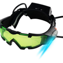 Uten Night vision Goggles for Kids, Adjustable Elastic Band Glasses with LED Light Beams, Spy Gear with Flip-Out Lights Green Lens, Spy Role Play, Birthday Gifts and Christmas Gifts for Kids.