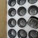 VOHO 24pcs Smokey Grey Tealight Candle Holder for Neutral Room Decor, Ribbed Votive Candle Holders for Table Centerpiece, Glass Tea Light Candle Holders Decoration for Coffee Table, Formal Anniversary