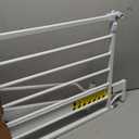 Babelio 36" Tall Baby Gate, PressGuard P7, 29-55" Auto Close Pressure Mounted Dog Gate for Doorways & Hallway, Basics Easy Walk Thru Pet Gate, Extra Wide Metal Child Gate, White