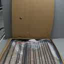 VEVOR 29.5-46.4" Extra Wide Safety Gate for Stairs, Auto Close Dog Gate for The House, Easy Install Pressure Mounted Pet Gates for Doorways, Easy Walk Thru Wide Safety Gate for Dog, Black