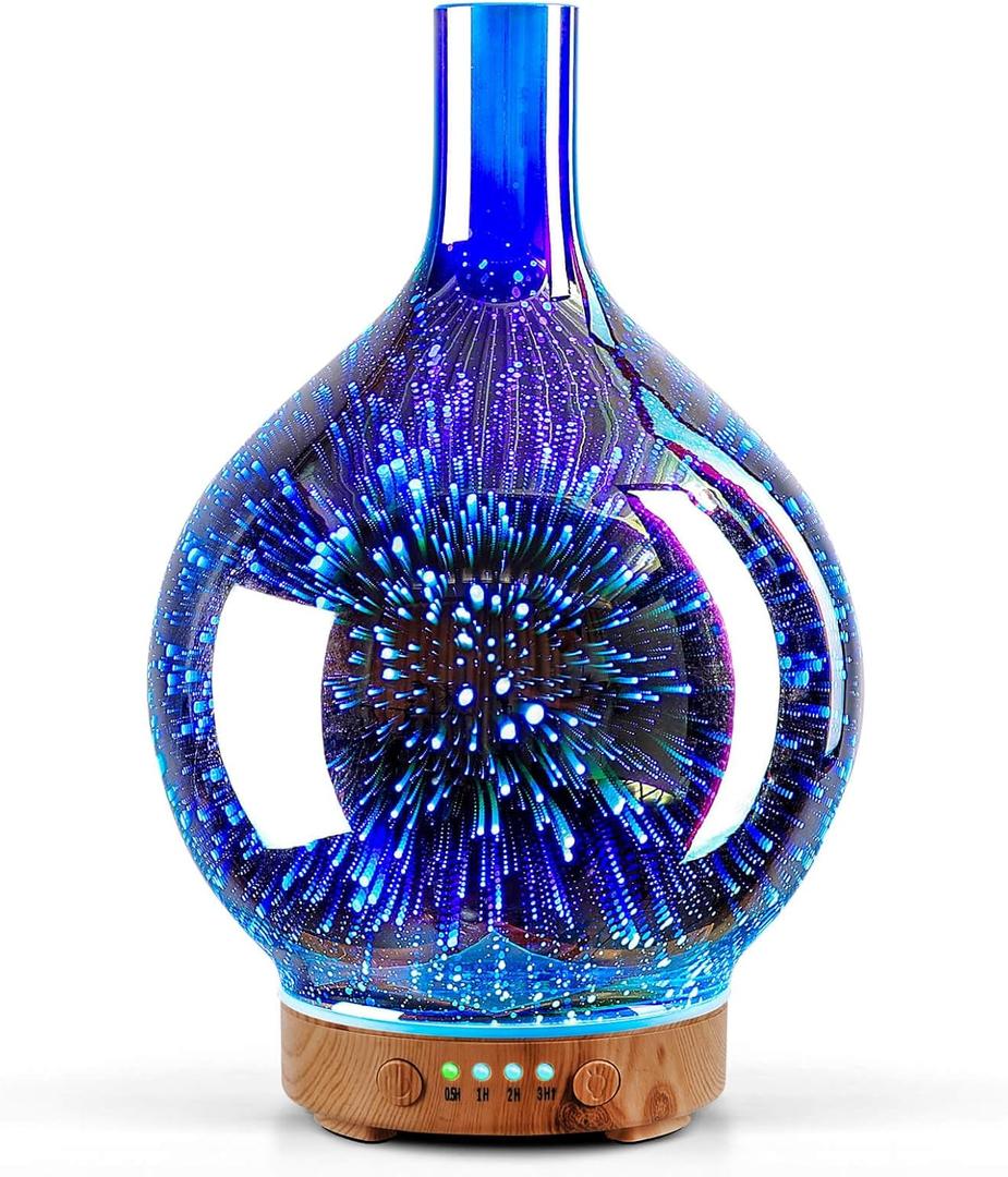 Porseme 3D Essential Oil Diffuser Cool Mist Humidifier Ultrasonic Aromatherapy Diffuser,150ml Last 6h,Auto Shut-Off,Air Refresh,Decoration for Home, Office, Yoga,Baby, Sleep (A1-150ml Aladdin)
