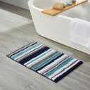 Better Trends Griffie Collection 100% Polyester Tufted Bath Rug, 3 PC Set (17" x 24" | 24" x 36" | 20" x 60"), Navy, 3 Piece Set