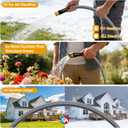 Garden Hose 100 FT, Non-Expanding Water Hose, Ultra-Light & Flexible, Burst-Resistant, Kink-Free, High-Pressure Garden Hose All-Weather Use for Lawns, Gardens, and Outdoor Cleaning (Gray)