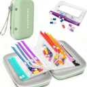 Extra Large Weekly Pill Organizer Set, Reusable Pill Bags with 14 Coded Pouches for Home and Travel, 7 Day with AM PM Large Storage Portable Medicine Pill Case for Fish Oils, Vitamins (Green)