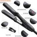 LOVANI Mini Flat Iron 0.5 inch, Dual Voltage Travel Hair Straightener for Short to Medium Hair & Bangs, Small Size Ceramic Tourmaline 3D Floating Plates, HeatResistant Pouch Included