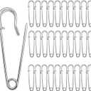30 Pcs Large Safety Pins 2 Inch Heavy Duty Blanket Pins Big Safety Pin Steel Safety Pins for Blankets Clothes Crafts Leather Canvas, Silver
