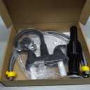 KPW Bathroom Sink Faucet 2 or 3 Hole Matte Black Centerset 4 Inch Bathroom Sink Faucet 2 Handle Plating Over ABS Plastic Non-Metallic Lavatory Bathroom Faucet with Pop up Drain Water Supply Hoses