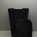 Mind Reader 60L Slim Laundry Hamper, Clothes Basket, Lid, Ventilated, Plastic, Set of 2, Black