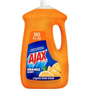 Ajax Ultra Liquid Dish Soap Orange Scent, Triple Action, 90 fl oz Bottle
