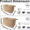 96L Large Blanket Basket,24"x16"x15"Rectangle Storage Bin with Handles,Woven Rope Laundry Basket for Toys, Clothes,Magazines,Home Organization,Nursery,Living Room & Bedroom,Jute