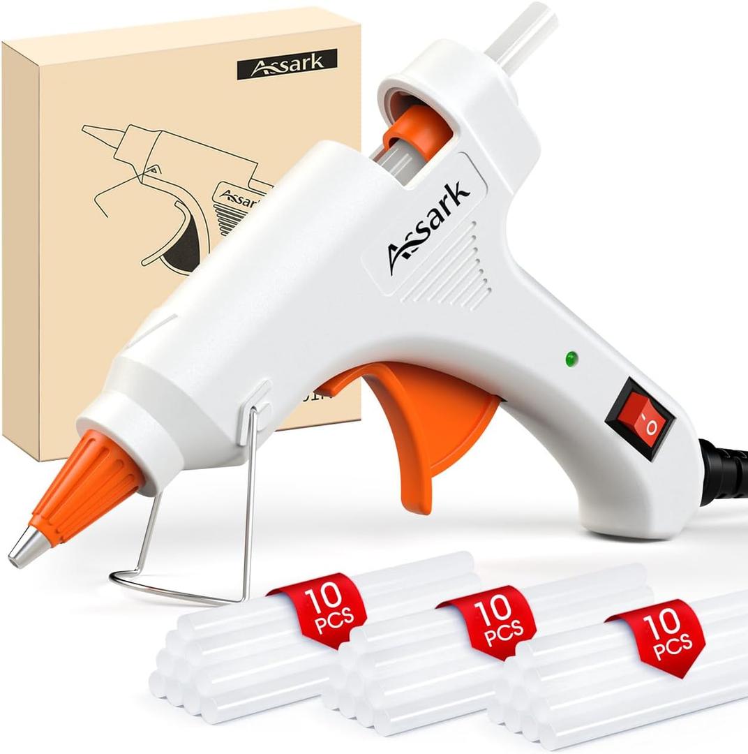 30W Mini Hot Glue Gun Kit with 30 Glue Sticks, Fast Preheating Hot Melt, High Temp for School Crafts DIY Arts and Quick Home Repairs