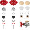 2-Pack Universal Outdoor Faucet Repair Kit with VACVBKX1B Vacuum Breaker Kit, Anti-Siphon Frost-Free Hose Bib Sillcock Valve Replacement, Wall Hydrant Complete Replacement Kit