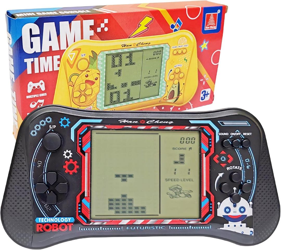 Brick Game Console,4.3" Large Screen Handheld Game Console,Building Block/Tank/Racing Game,Built-in 23 Classic Handheld Mini Games for Adults or Kids(Black)