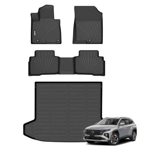 Binmotor-Floor Mats with Cargo Liner for Hyundai Tucson 2022-2026 (Only for Hybrid Models), Tucson All Weather Car Floor Mats, Cargo Mat Liners Accessories for Hyundai Tucson Hybrid Models