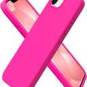 ORNARTO Compatible with iPhone 17e Case and for iPhone 16e Case 6.1", Liquid Silicone 3 Layers Full Covered Soft Gel Rubber Shockproof Cover, Protective Phone Cases for 16e & 17e-Hot Pink