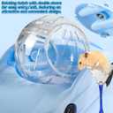 Hamster Exercise Ball Sports Car with Detachable Transparent Running Ball and Carriage, 2 Pcs - Quiet Exercise Toy Kit for Dwarf Hamsters, Mice and Gerbils - Easy to Assemble, No-Noise Night Running