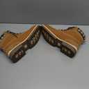 COTTIMO Snow Hiking Winter Boots for Women - Casual Brown Combat Work Boot - Non-slip Fur-Lined Ankle Boots - Fashion Boots Waterproof Leather Shoes Size 8.5