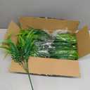 TURNMEON 20 Bundles Artificial Plants Outdoor Faux Boston Fern Summer Decor Fake Plants UV Resistant Plastic Greenery Shrubs Artificial Fake Flowers Outside Indoor for Spring Home Gardens Patio Yards