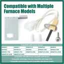 YUXIVCNE 768A-844 Furnace Igniters Compatible with Lennox Furnaces Replacement for Rheem 80V Silicon Nitride Hot Surface Ignitors Replace 768A-4 41K5601 LB-109261A 62-24134-02, 2 Terminal Receptacle