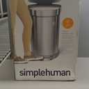simplehuman 45 Liter/ 12 Gallon Semi-Round Hands-Free Step Trash Can, Brushed