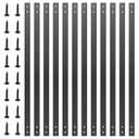 Akenow 51 Pack Metal Deck Spindles, 36"X1", Heavy Duty Railing, Flat Straight Baluster with Black Screws, Stylish for Outdoor Stair Porch